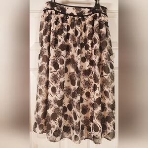 Made For Impulse Womens Blush Floral Midi Skirt Size 8